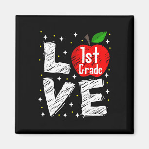 Imán Regalo de Amor para Maestra de 1er Grado Manzana D