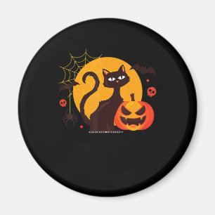 Imán Regalo de araña Calabaza de araña de gato negro