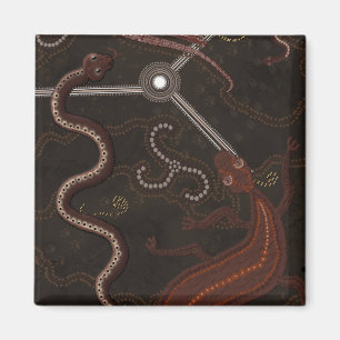Imán Regalo de arte aborigen australiano