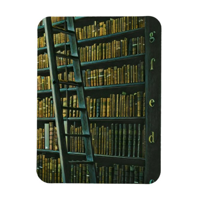 Imán Regalo de arte de lectura de vintage (Vertical)