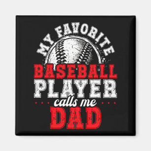 Imán Regalo de béisbol familiar a juego Papá Foto del e