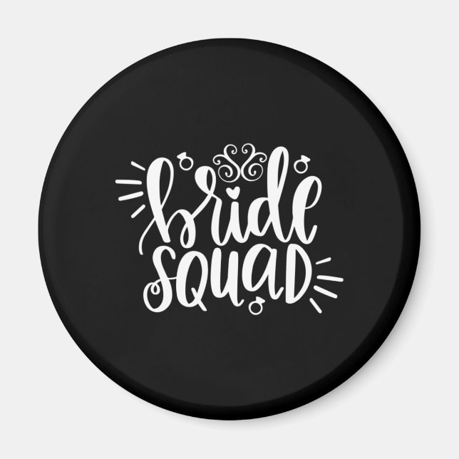 Imán Regalo de Boda Equipo de la Novia (Frente)