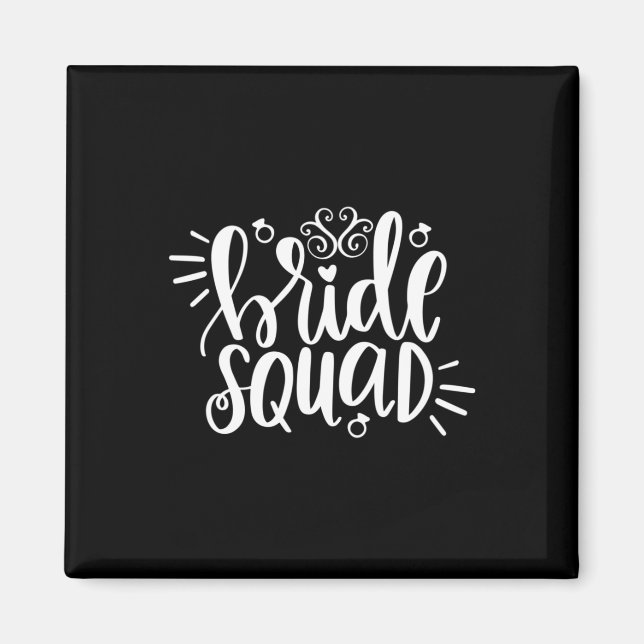 Imán Regalo de Boda Equipo de Novia (Frente)