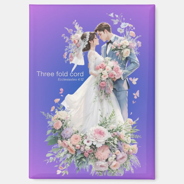 Imán Regalo de boda único (Anverso)