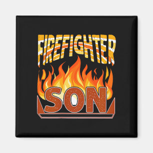 Imán Regalo de Bombero Hijo Orgulloso Bombero Cita