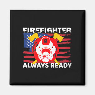 Imán Regalo de bombero siempre listo Citas orgullosas d