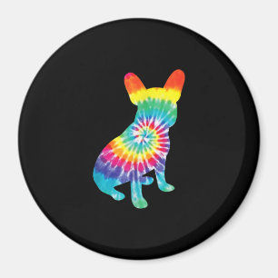 Imán Regalo De Bulldog Francés Hippie Dye Por Perro Lov