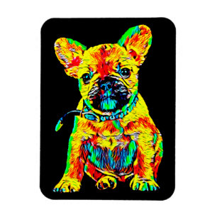 Imán Regalo de Bulldog francés Regalo de arte en colo