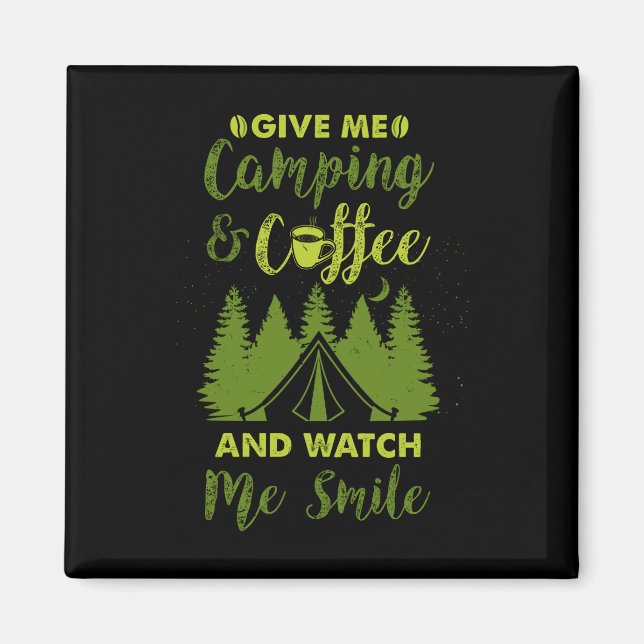 Imán Regalo de café de camping (Frente)