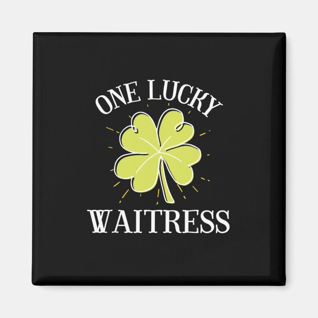 Imán Regalo de camarera afortunado de San Patricio (Frente)