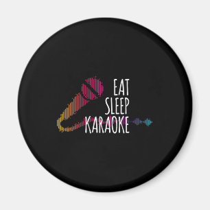 Imán Regalo de canto de música de micrófono Sleep Karao