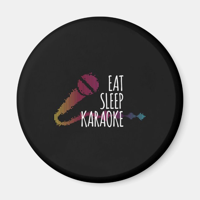 Imán Regalo de canto de música de micrófono Sleep Karao (Frente)