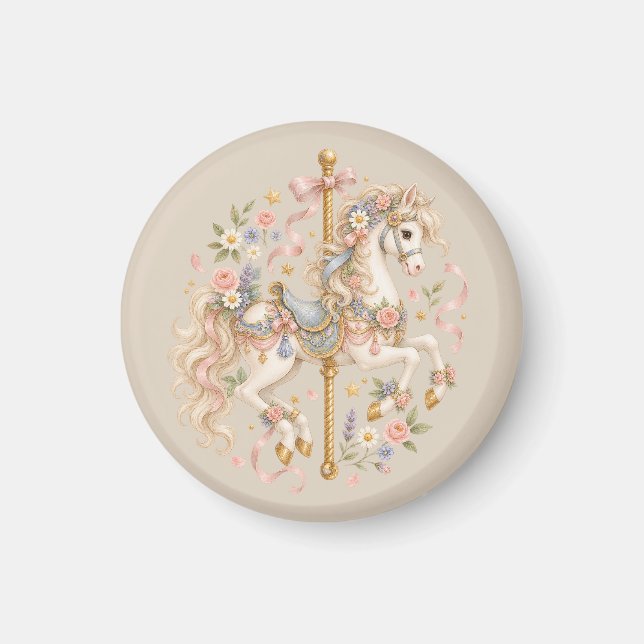 Imán Regalo de casa de campo de caballo de carrusel ant (Frente)