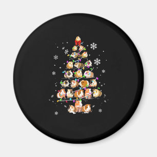 Imán Regalo de cerdo guineano Feliz Cerdo de Navidad