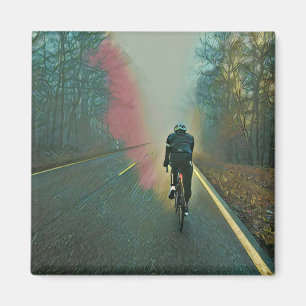 Imán Regalo de ciclismo sobre el amante Pintura en bi