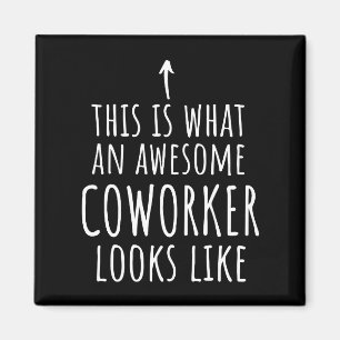 Imán Regalo de coworker, pato de coworker, payaso asomb