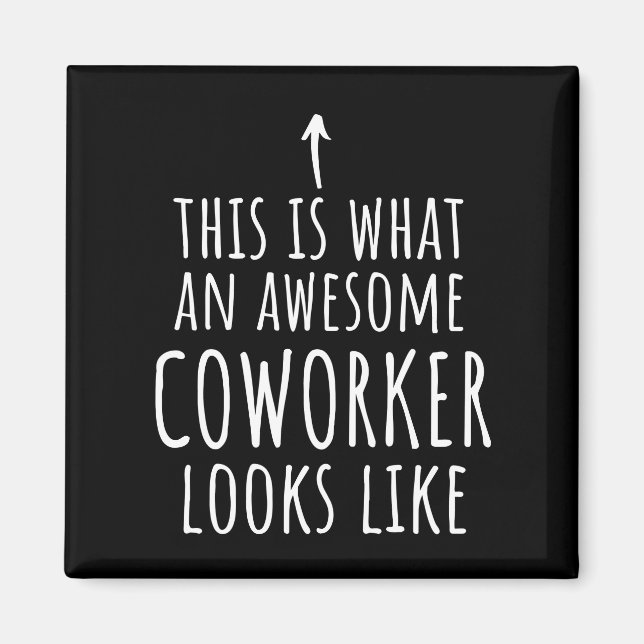 Imán Regalo de coworker, pato de coworker, payaso asomb (Frente)