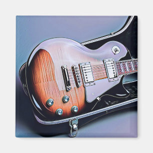 Imán Regalo de cumpleaños de guitarrista vintage