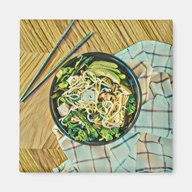 Imán Regalo de cumpleaños de Ramen (Frente)