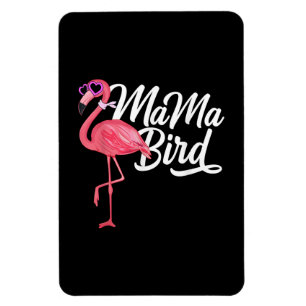 Imán Regalo de cumpleaños del tema de Flamingo - Mama B