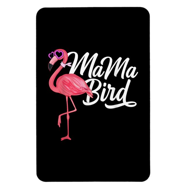 Imán Regalo de cumpleaños del tema de Flamingo - Mama B (Vertical)