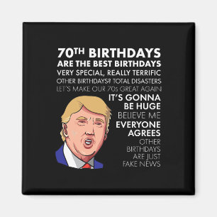 Imán Regalo de cumpleaños Gracioso Trump Cita Camisa Pa