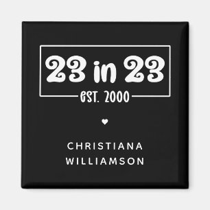 Imán Regalo de cumpleaños número 23 del personalizado e