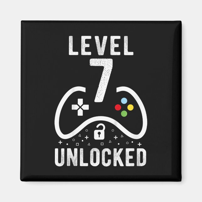 Imán Regalo de cumpleaños número 7 del videojuego desbl (Frente)