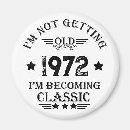 Imán Regalo de cumpleaños vintage personalizado