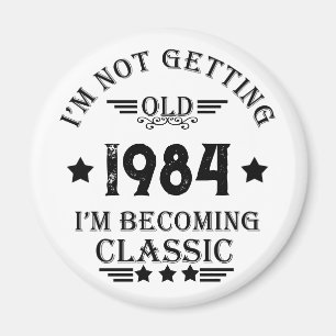 Imán Regalo de cumpleaños vintage personalizado