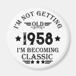 Imán Regalo de cumpleaños vintage personalizado