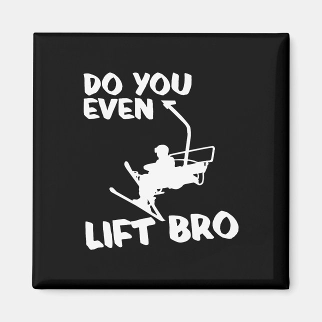 Imán Regalo de deportes de invierno para esquiar - esqu (Frente)