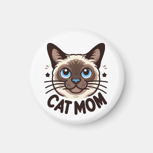 Imán Regalo de Día de la Madre para gatos siameses para