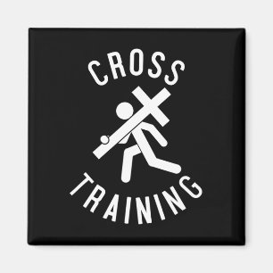 Imán Regalo de entrenamiento de la Cruz Cristiana de la