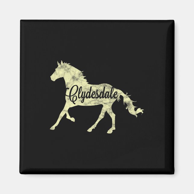 Imán Regalo de equitación Clydesdale Draft Horse Pun (Frente)