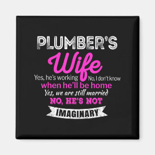Imán Regalo de esposa de fontanero Arte gráfico diverti