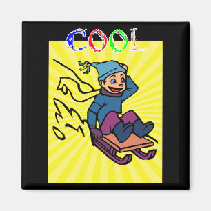 Imán Regalo de esquí colorido   esquí vintage   lov de 