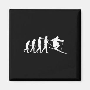 Imán Regalo de esquí de evolución de esquiador Deporte