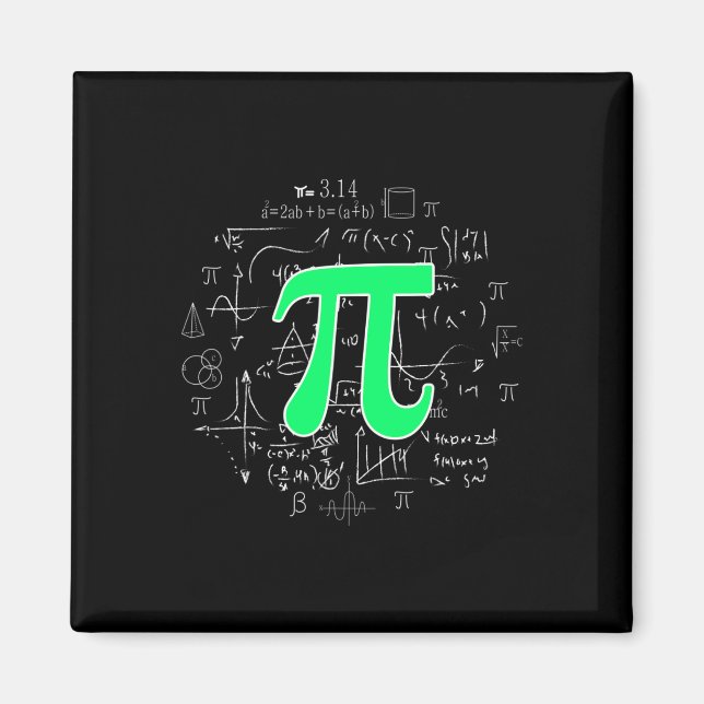 Imán Regalo de estampado de ciencia de matemáticas Pi 3 (Frente)
