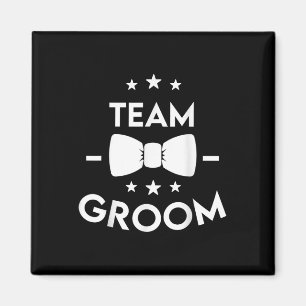 Imán Regalo de fiesta de bodas de Team Groom