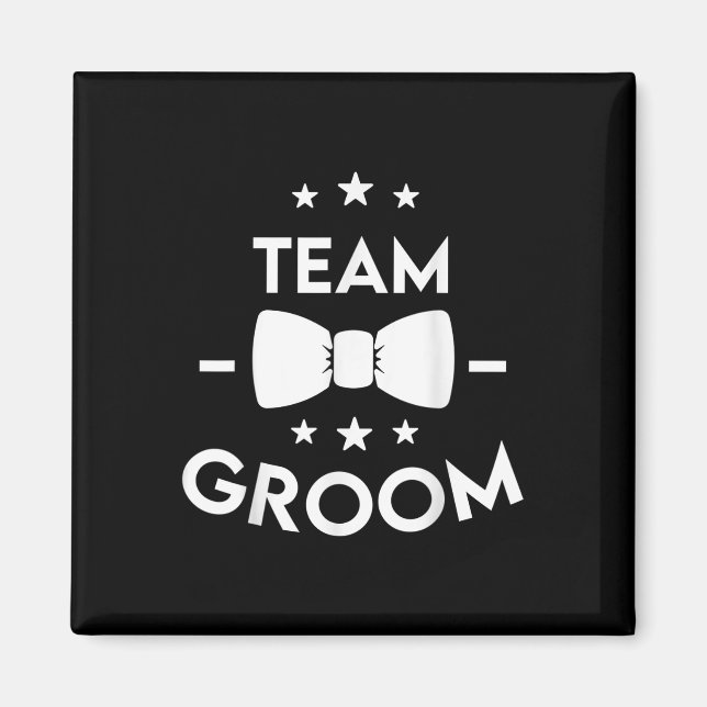 Imán Regalo de fiesta de bodas de Team Groom (Frente)