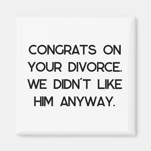 Imán Regalo de Fiesta de divorcio (Frente)