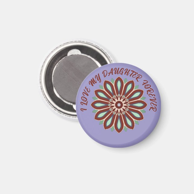 Imán regalo de flor (Anverso/Reverso)