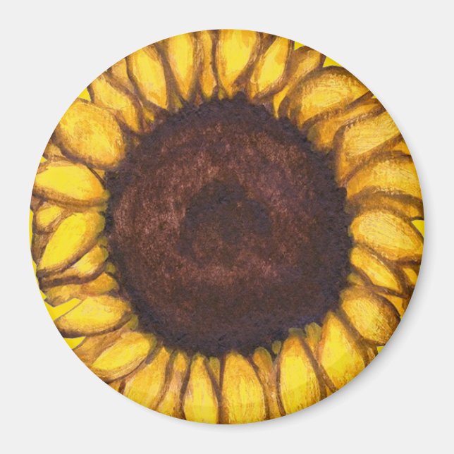 Imán Regalo de Flor Alegre De La Nevera De Giro (Frente)