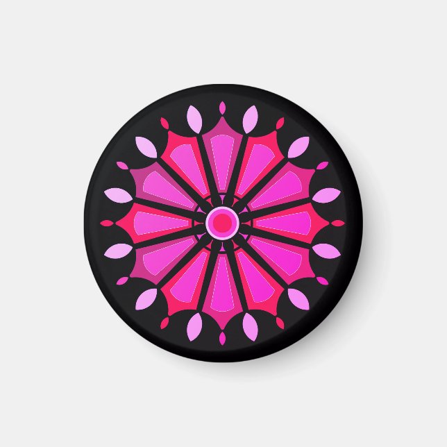 Imán Regalo de flor rosa (Frente)