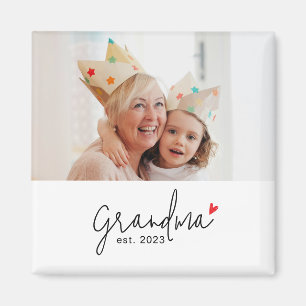 Imán Regalo de Foto de Abuela Establecida