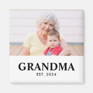 Imán Regalo de foto de abuela establecida