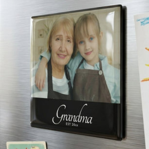 Imán Regalo de Foto de Abuela Establecida