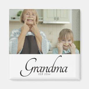 Imán Regalo de Foto de Abuela Establecida