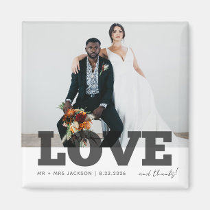 Imán Regalo de Foto de Boda de Agradecimiento Amor